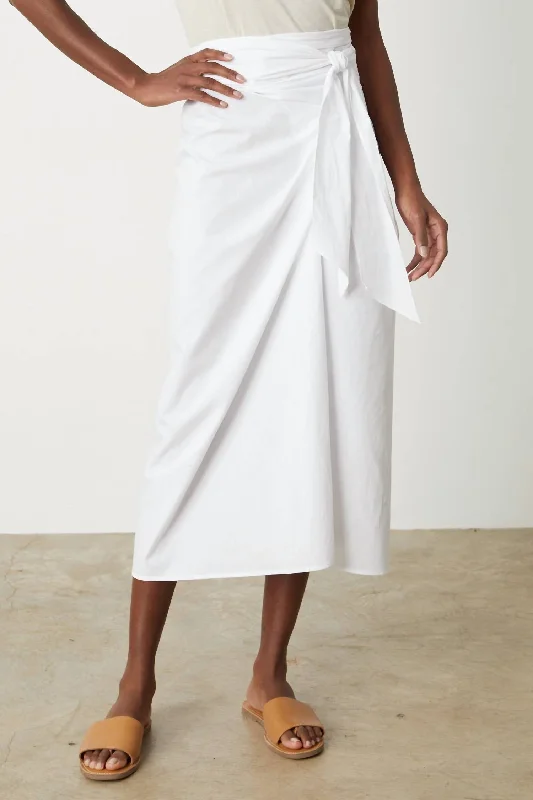 Leena Skirt In White chiffon skirt delicate