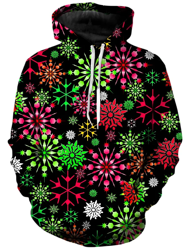 Christmas Snowflakes Unisex Hoodie Hoodie with Back Slit Movement Comfort