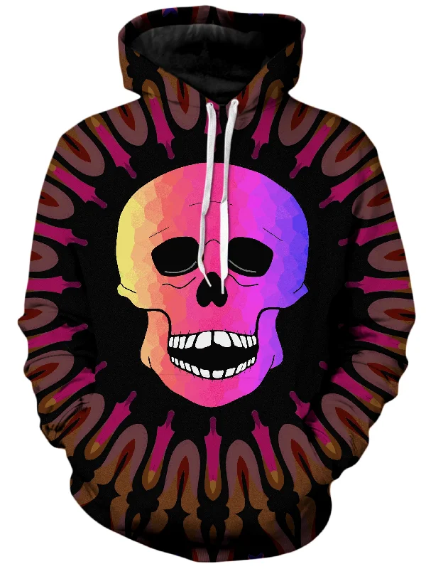 Skull Kaleidoscope Unisex Hoodie Hoodie with Ribbed Neckline Snug Warm