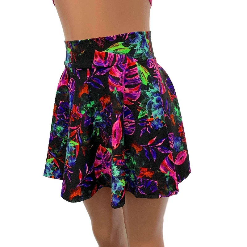 SALE - Skater Skirt - Tahiti Neon cashmere skirt soft