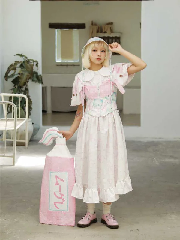 Puff sleeve princess dress【s0000010072】 Tunics Business professional