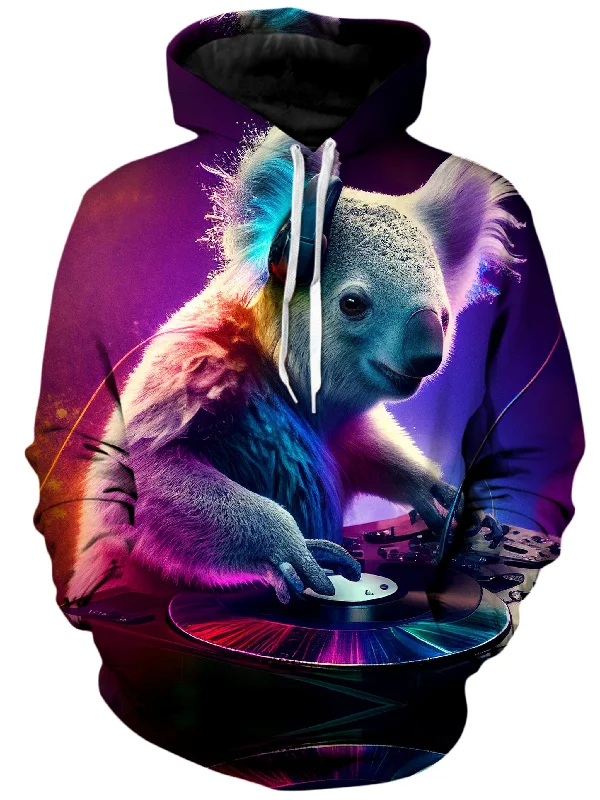 Koala Beats Unisex Hoodie Hoodie with Tied Waist Feminine Flattering