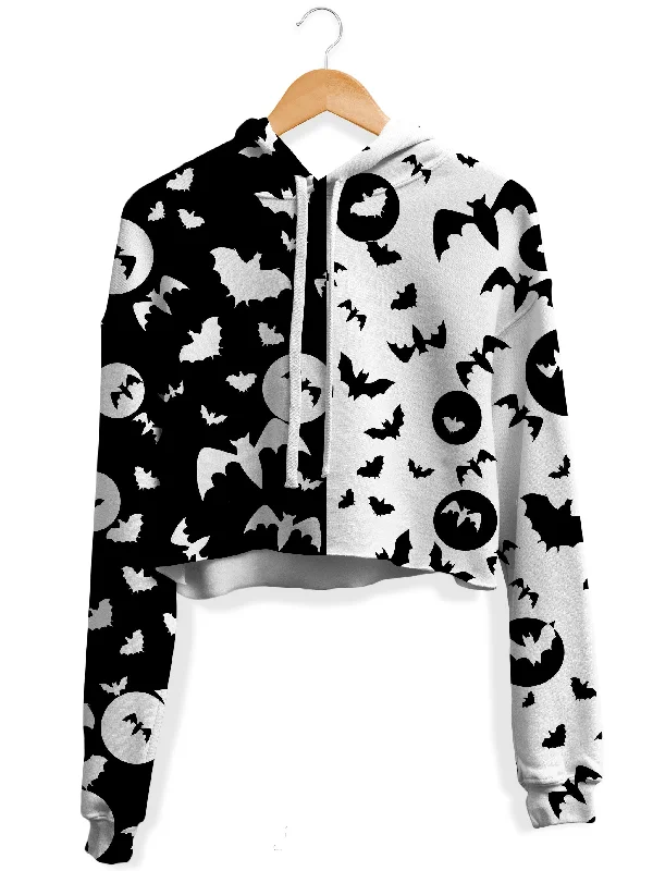 Full Moon Fleece Crop Hoodie Hoodie with Magnetic Closure Innovative Modern