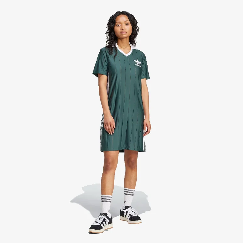 ADIDAS ORIGINALS | WMN'S ADICOLOR 3-STRIPES PINSTRIPE DRESS { MINERAL GREEN Tunics Stylish modern