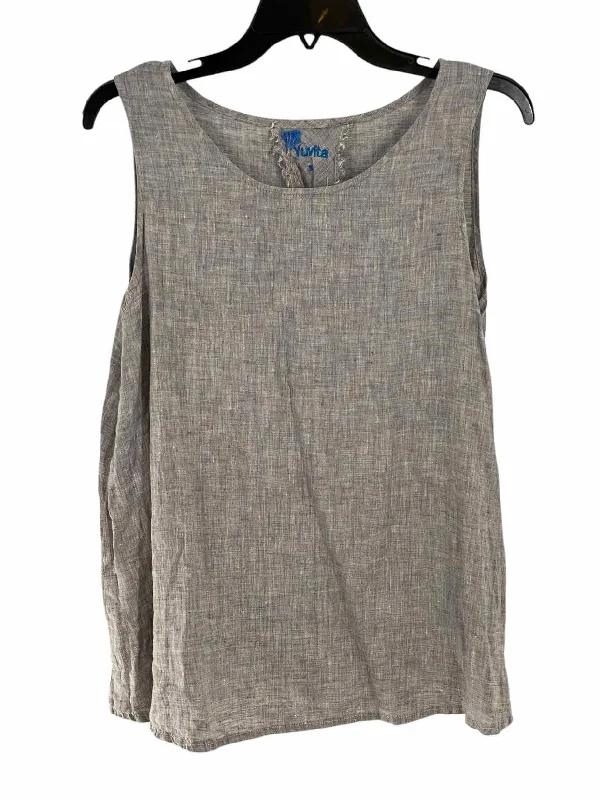 Yuvita Size S Grey Tank Top baby blue tank