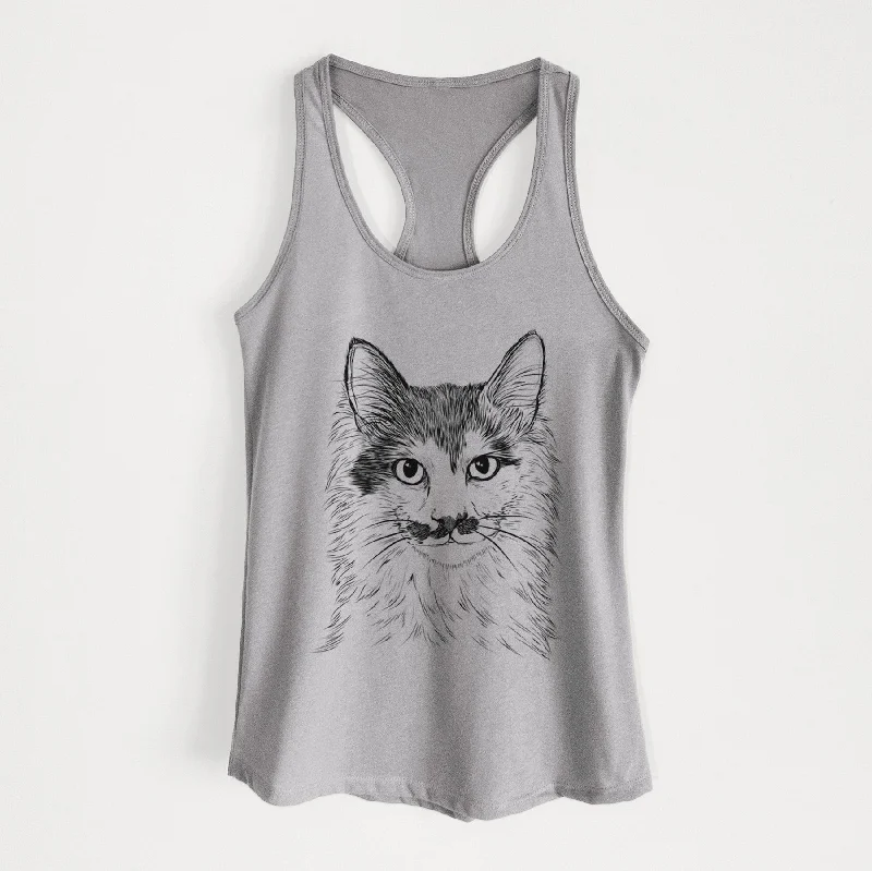 Stache the Longhaired Mustard Cat - Women's Racerback Tanktop sexy tank top