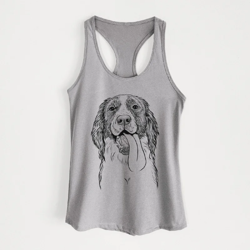 Duke the English Springer Spaniel - Women's Racerback Tanktop crew neck tank