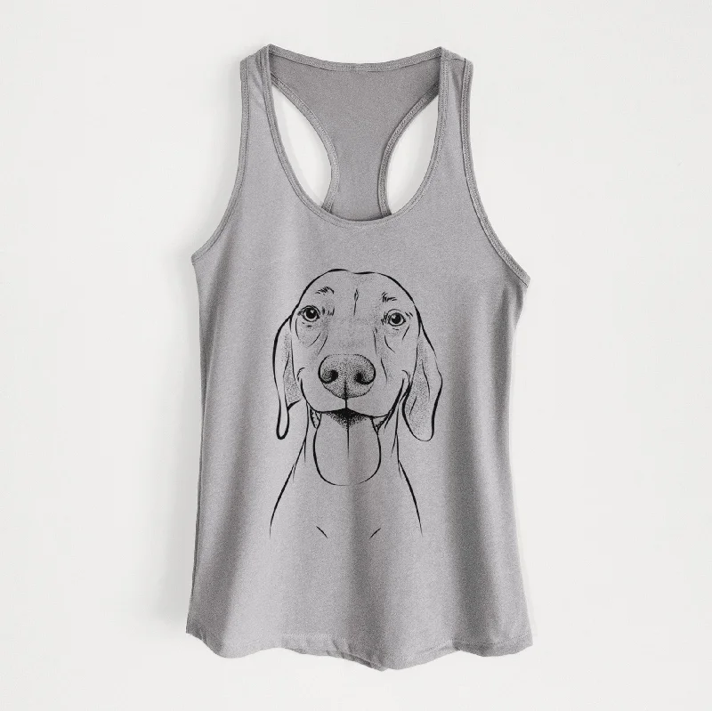 Remington the Vizsla - Women's Racerback Tanktop lime green tank