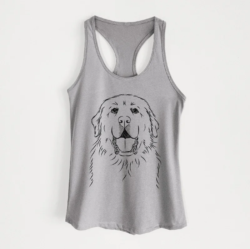 Zeus the Great Pyrenees - Women's Racerback Tanktop cropped tank top