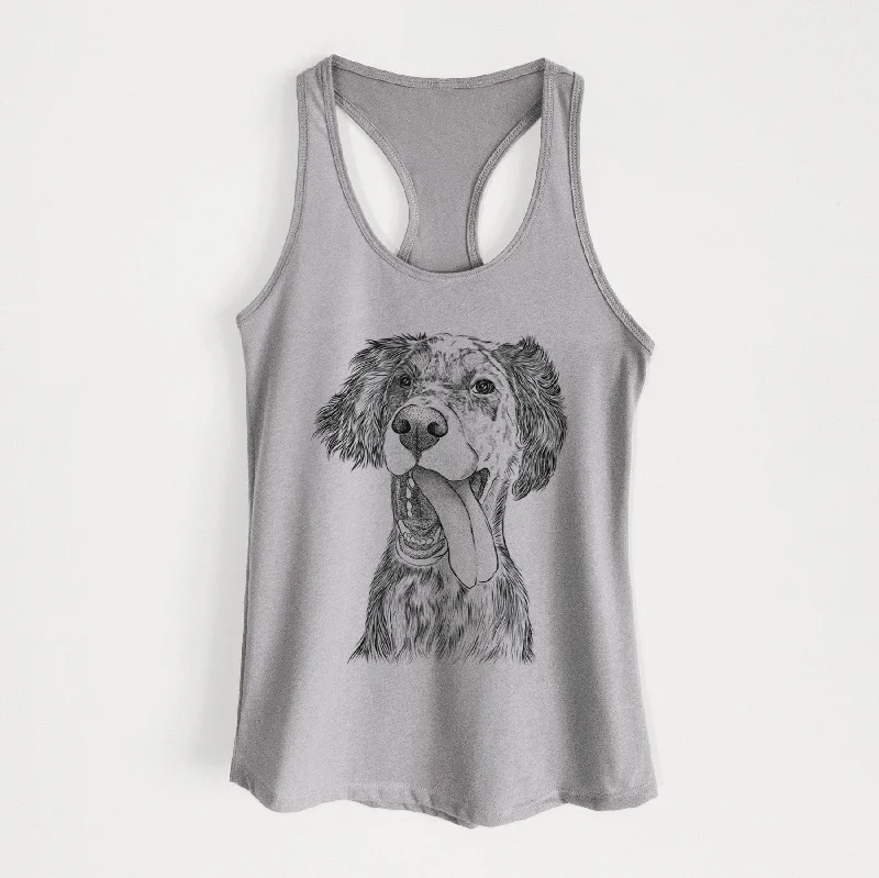 Renly the English Setter - Women's Racerback Tanktop neon tank top