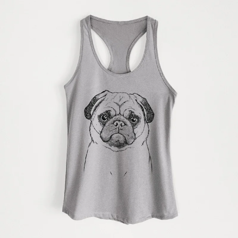 Ruby the Pug - Women's Racerback Tanktop cutout tank top