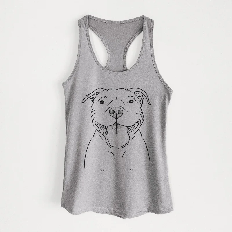 Wafer the Staffordshire Bull Terrier - Women's Racerback Tanktop baby blue tank