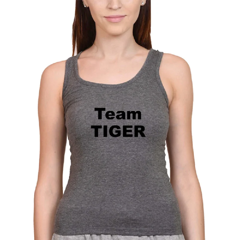 Tank Top for Ladies (TEAM TIGER) one shoulder tank