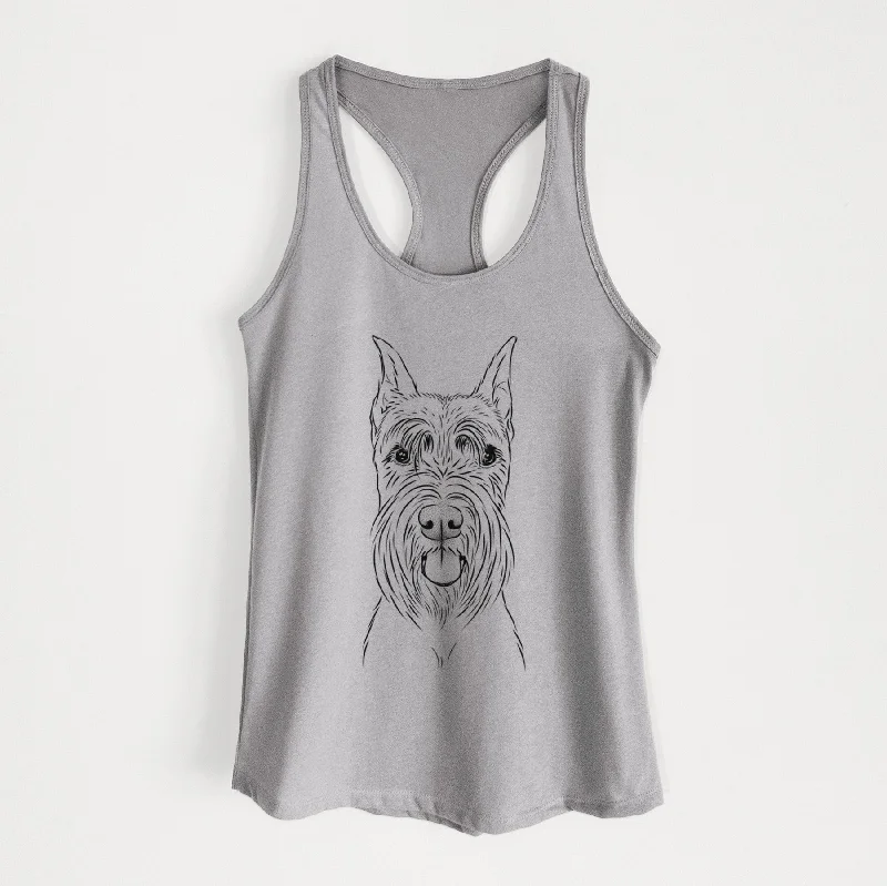 Samuel the Standard Schnauzer - Women's Racerback Tanktop off shoulder tank