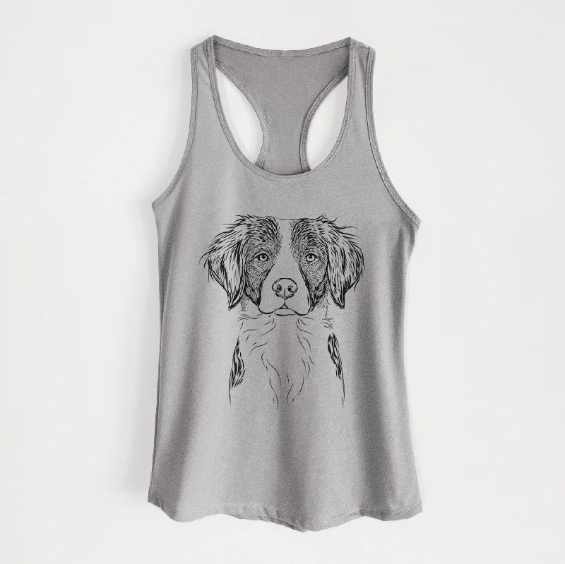 Remi the Brittany - Women's Racerback Tanktop navy tank top