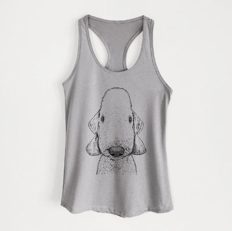 Remington the Bedlington Terrier - Women's Racerback Tanktop cherry red tank