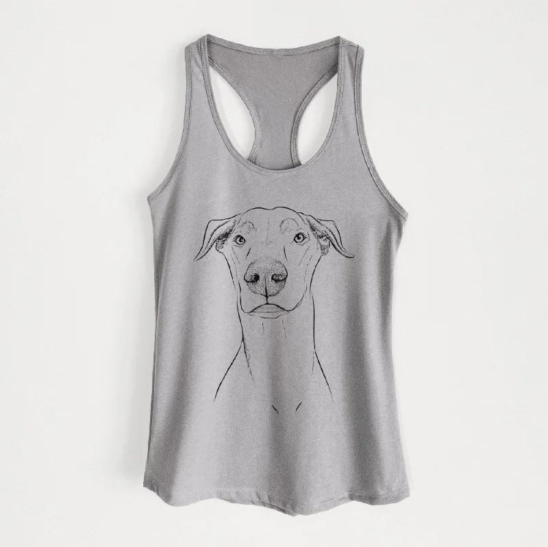 Walter the White Doberman Rescue - Women's Racerback Tanktop bold tank top