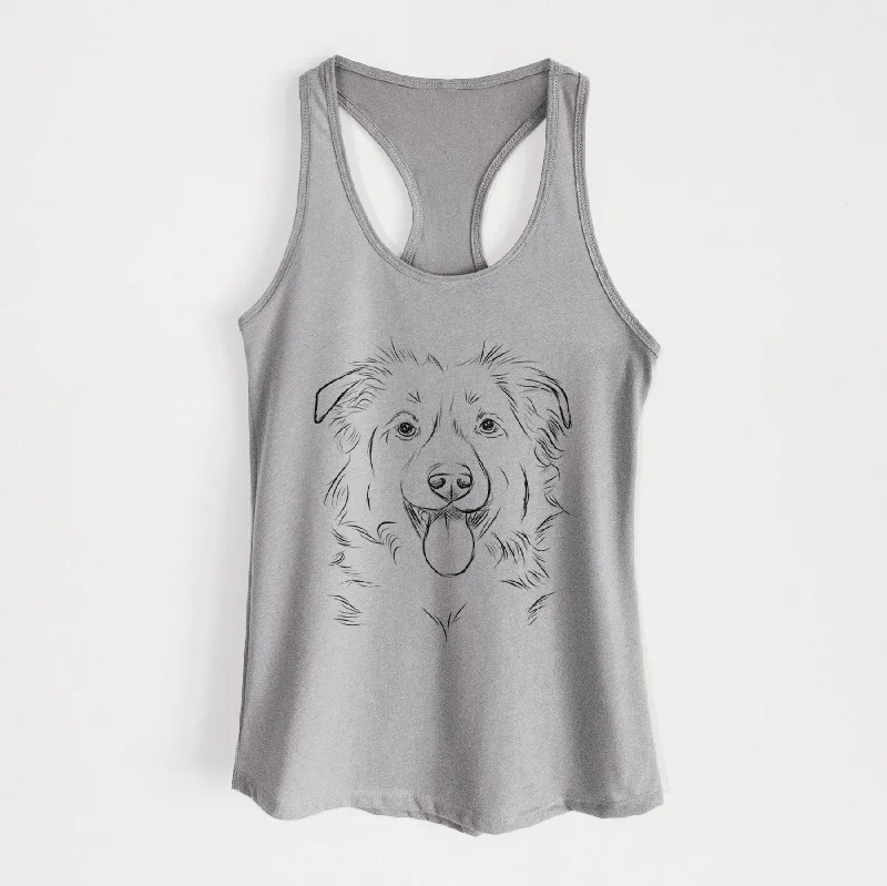 Tucker the Collie Shepherd - Women's Racerback Tanktop rhinestone tank top