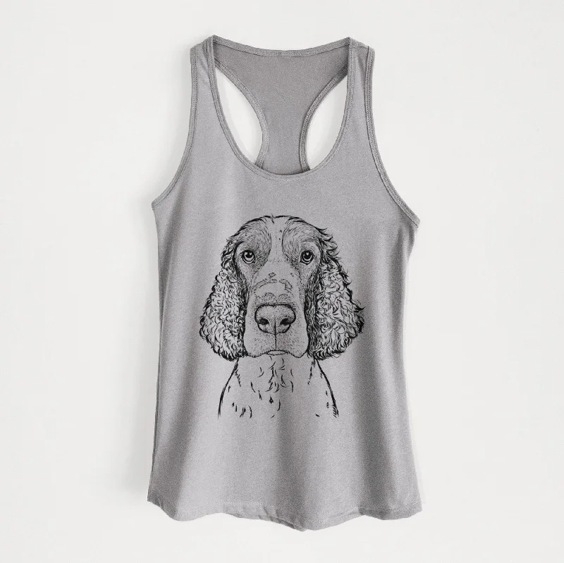 Wilbur the English Springer Spaniel - Women's Racerback Tanktop flexible tank top