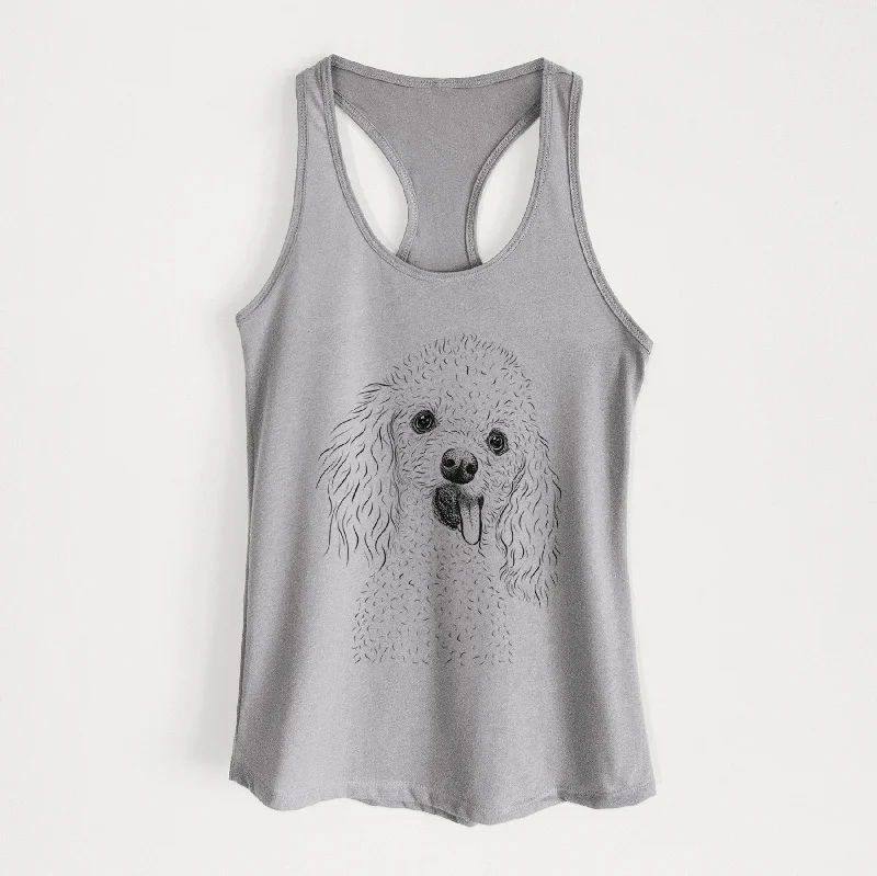 Super Joey the Toy Poodle - Women's Racerback Tanktop activewear tank top