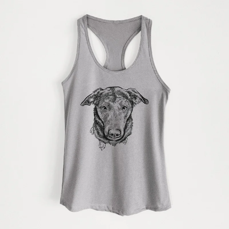 Echo the Pitbull Beagle Mix - Women's Racerback Tanktop solid color tank