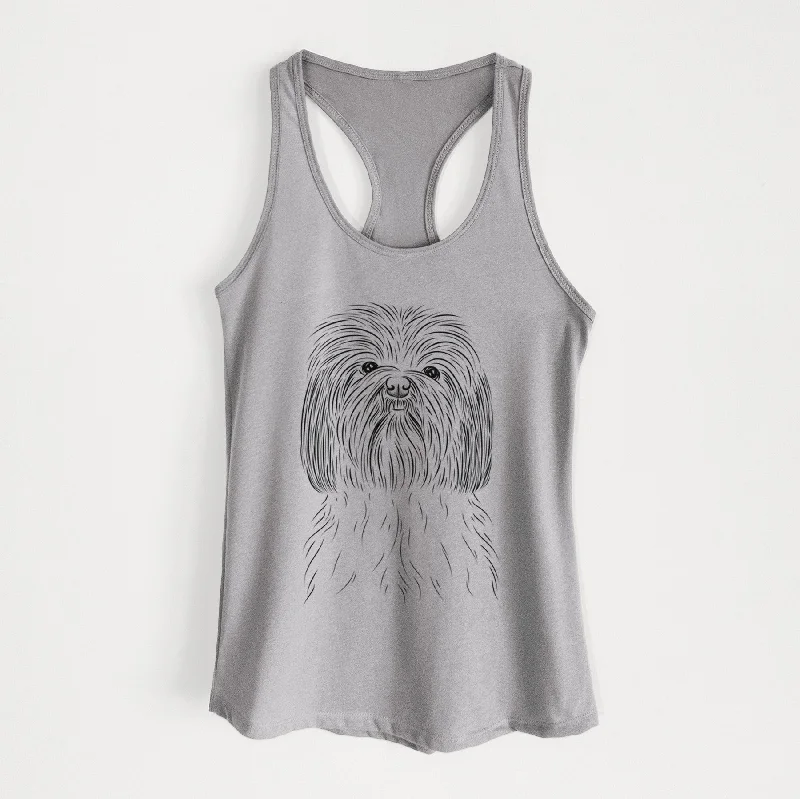 Scully the Shih Tzu - Women's Racerback Tanktop cotton tank top