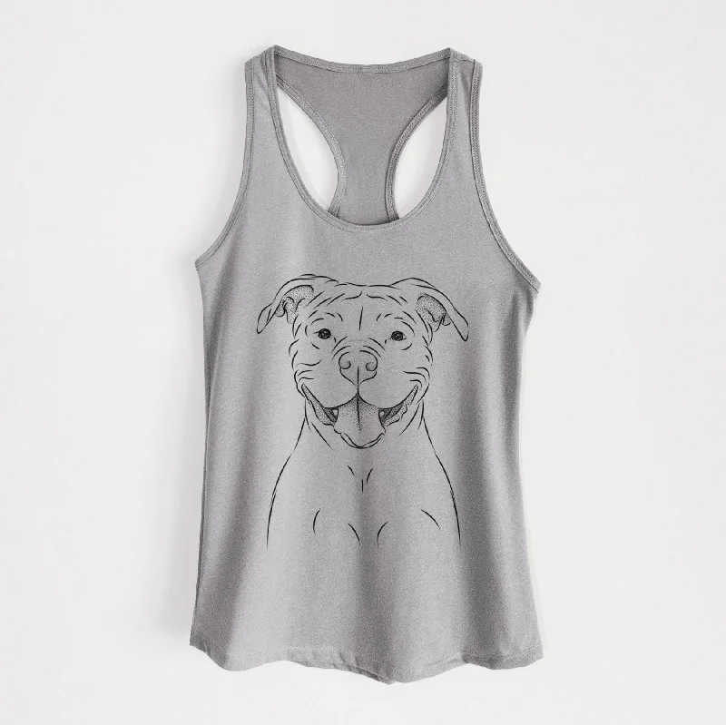 Tyson the American Bulldog - Women's Racerback Tanktop peach tank top