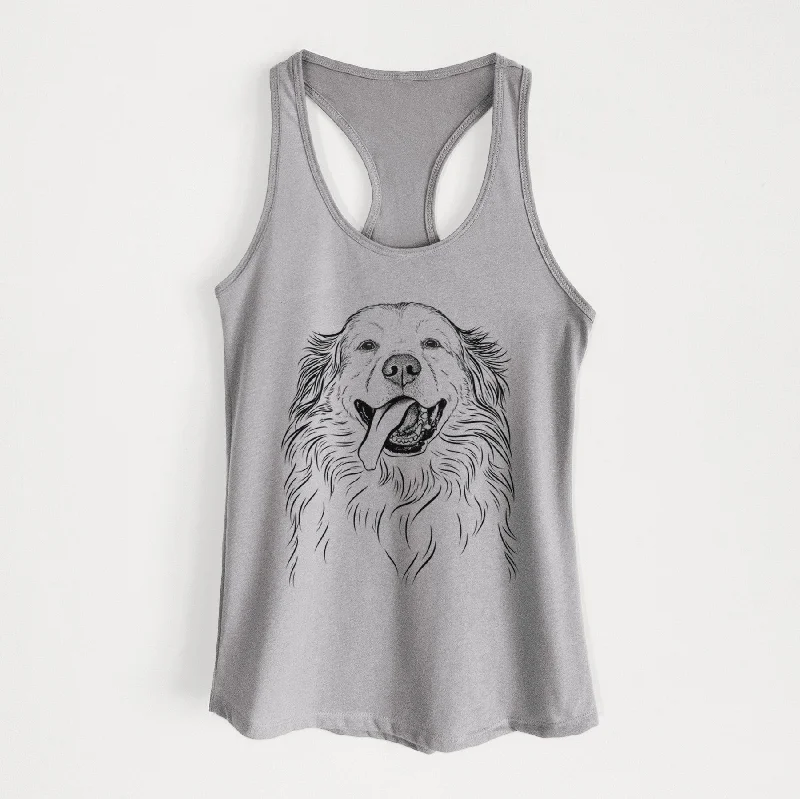 Shooter the Golden Retriever - Women's Racerback Tanktop bronze tank top