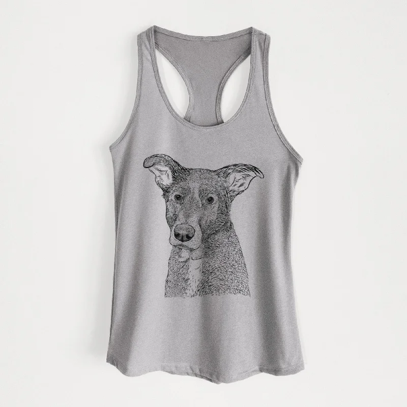 Wilbur the Shepherd Mix - Women's Racerback Tanktop stylish tank top