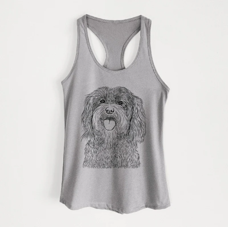 Sophie the Havanese - Women's Racerback Tanktop grey tank top