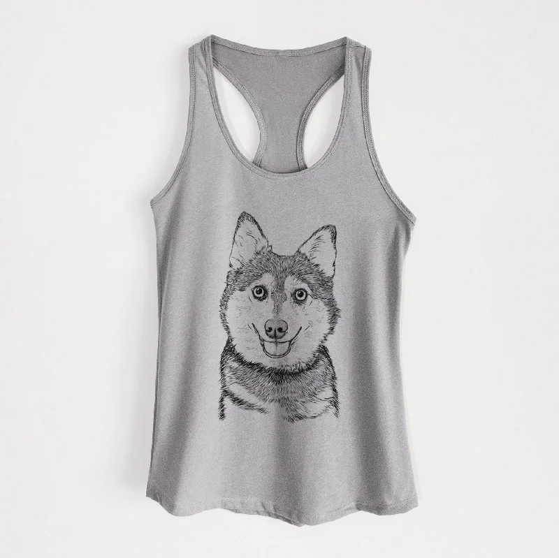 Tellie the Alaskan Klee Kai - Women's Racerback Tanktop print tank top