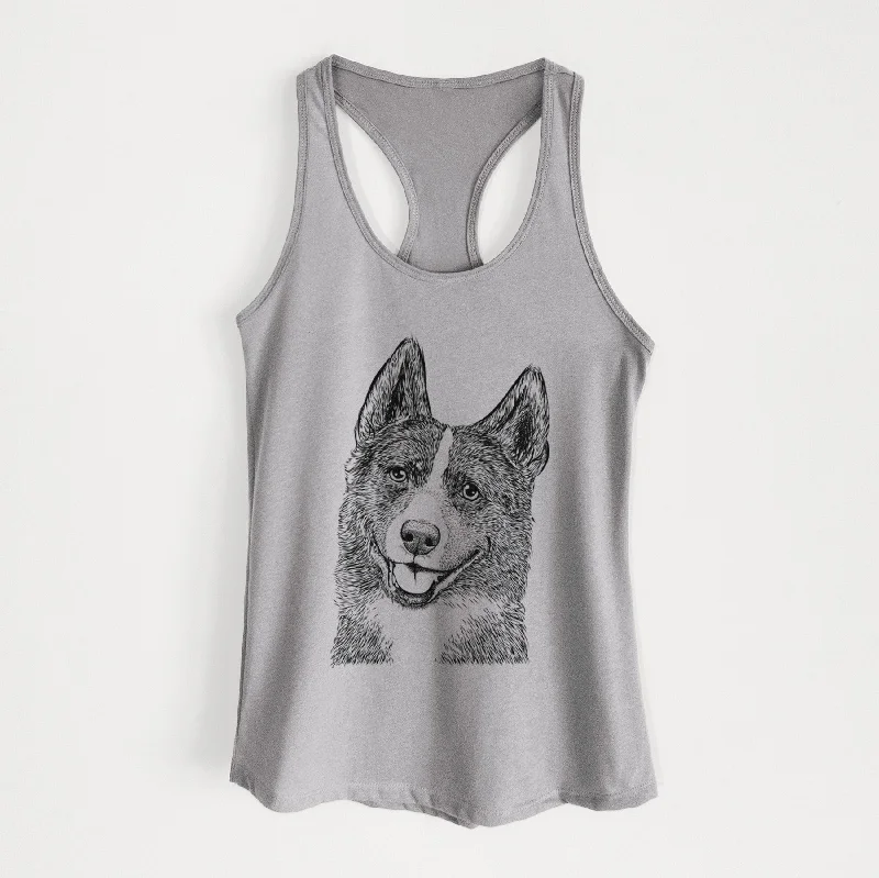 Tosca the Karelian Bear Dog - Women's Racerback Tanktop seamless tank top