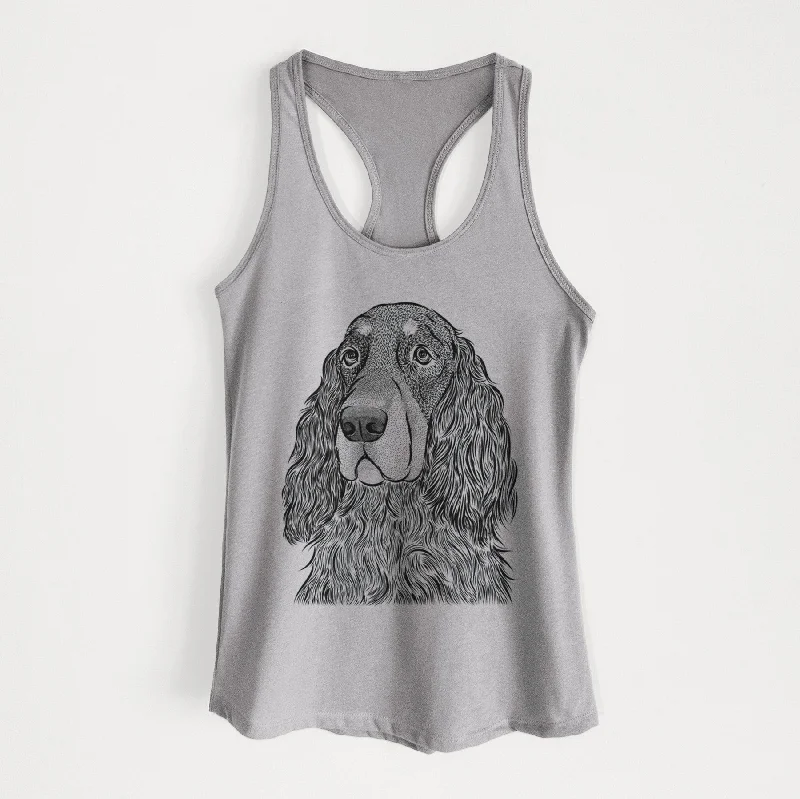 Stormy the Gordon Setter - Women's Racerback Tanktop fitted tank top