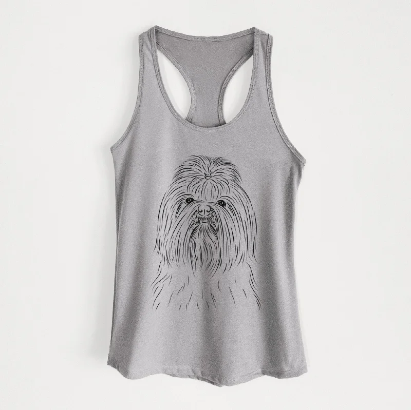 Sabine the Shih Tzu - Women's Racerback Tanktop low neck tank