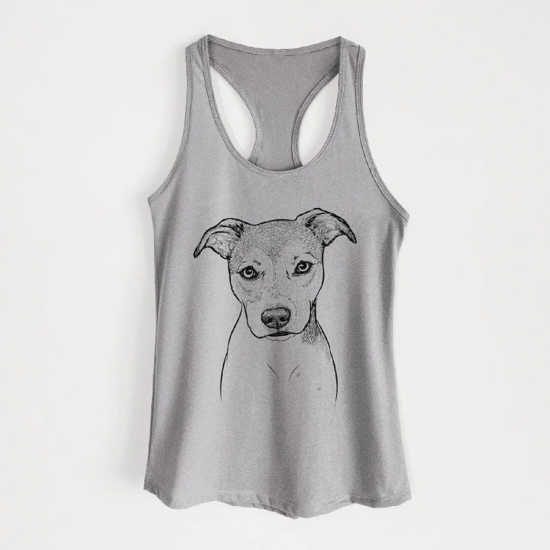 Tula the American Staffordshire Terrier Heeler Mix - Women's Racerback Tanktop metallic tank top