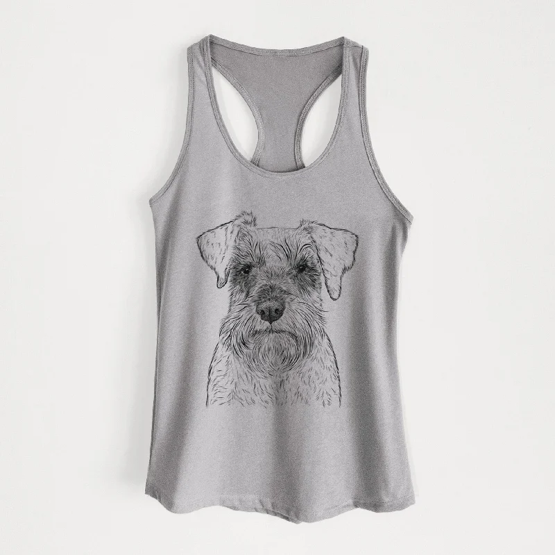 Smokey the Miniature Schnauzer - Women's Racerback Tanktop ivory tank top