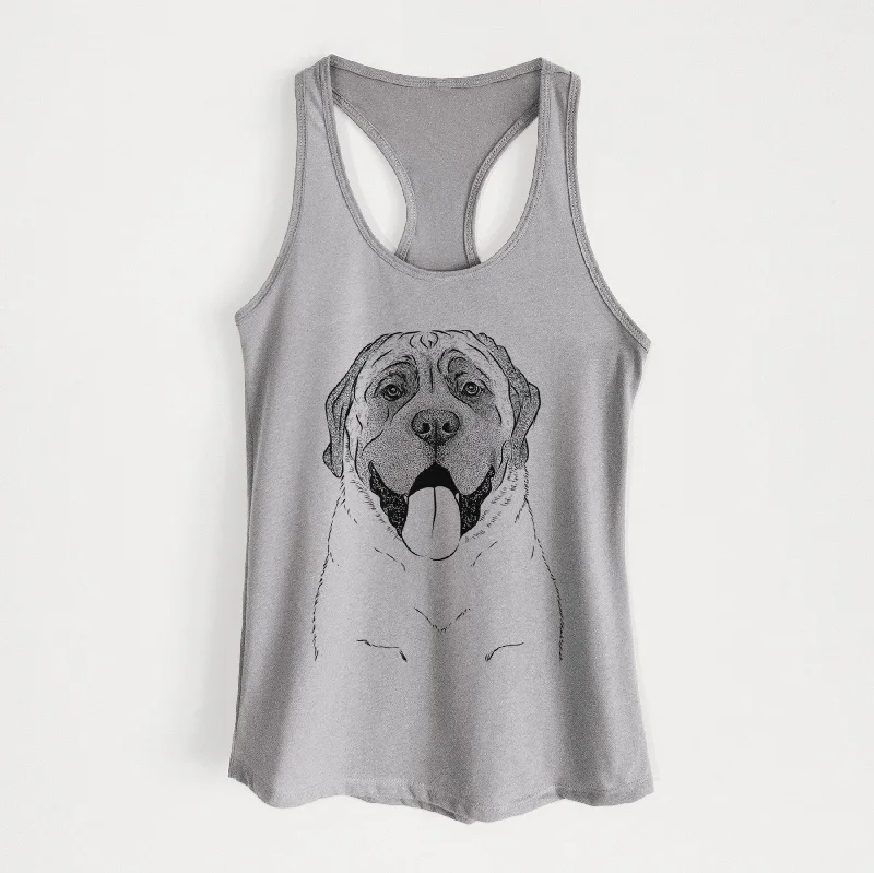 Remmie the English Mastiff - Women's Racerback Tanktop soft pink tank