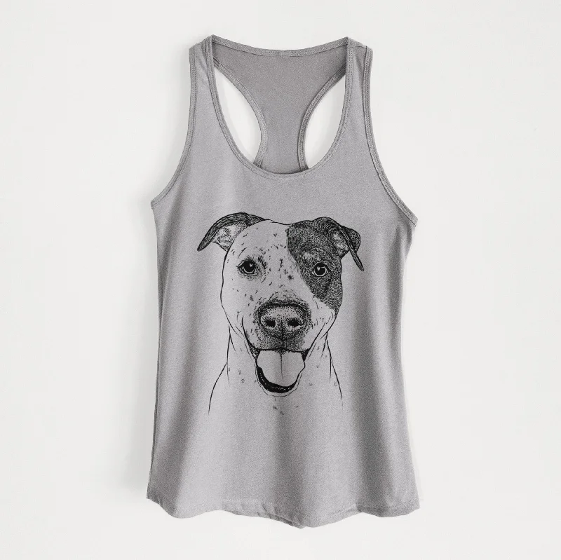 Simon the Mixed Breed - Women's Racerback Tanktop turquoise tank top