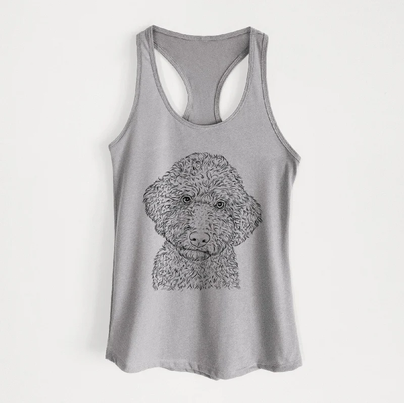 Ross the Lagotto Romagnolo - Women's Racerback Tanktop teal tank top