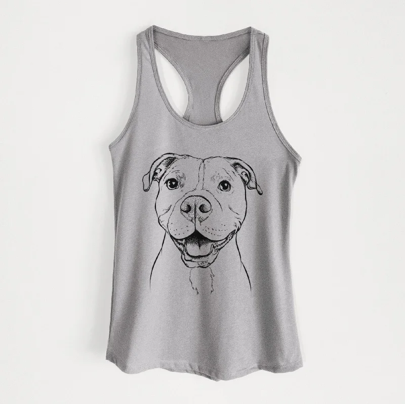 Roscoe the Pitbull - Women's Racerback Tanktop activewear tank top