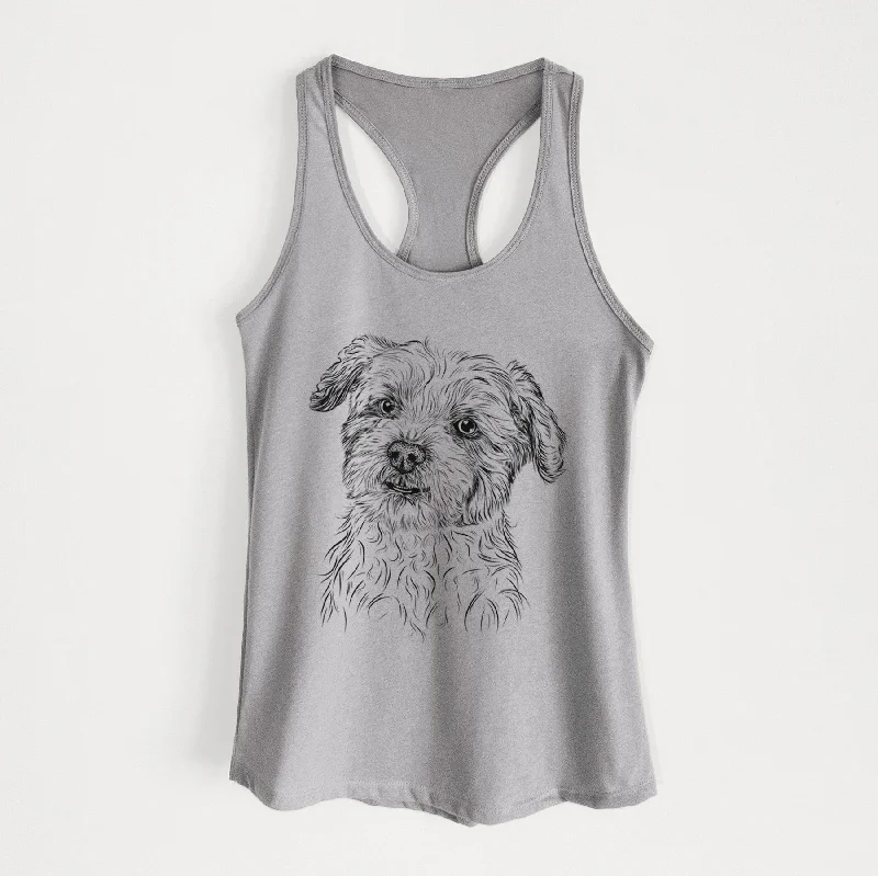 Roxie the Schnauzer Shih Tzu Mix - Women's Racerback Tanktop sheer tank top