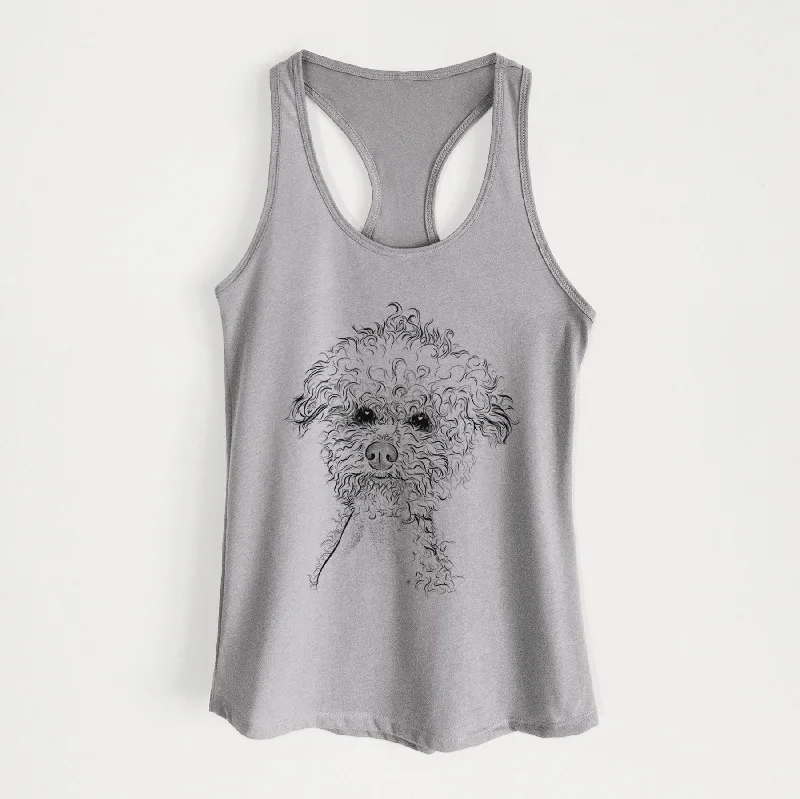 Muffin the Poodle - Women's Racerback Tanktop v-neck tank top