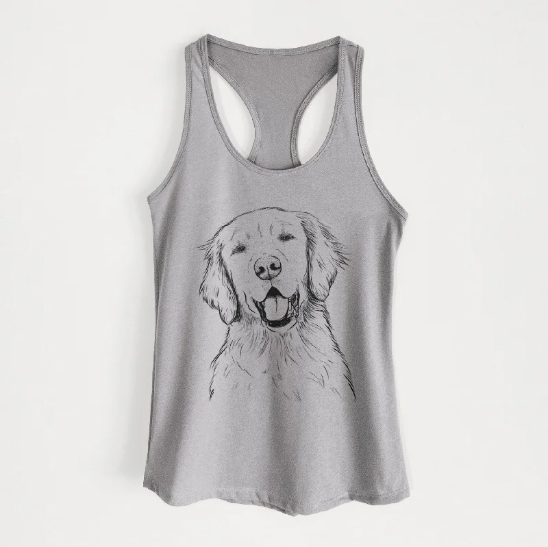 Wallace the Golden Retriever - Women's Racerback Tanktop pastel tank top