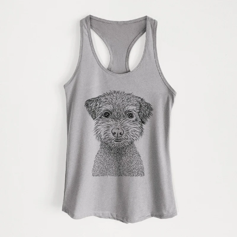 Pretzel the Schnoodle - Women's Racerback Tanktop one shoulder tank