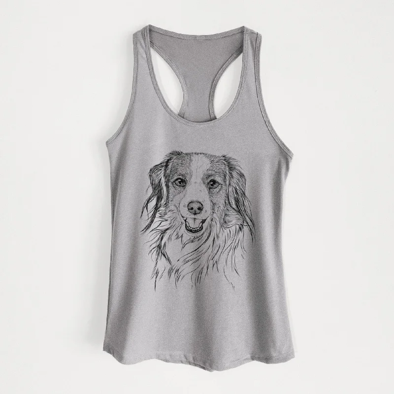 Rutger the Nederlandse Kooikerhondje - Women's Racerback Tanktop solid color tank