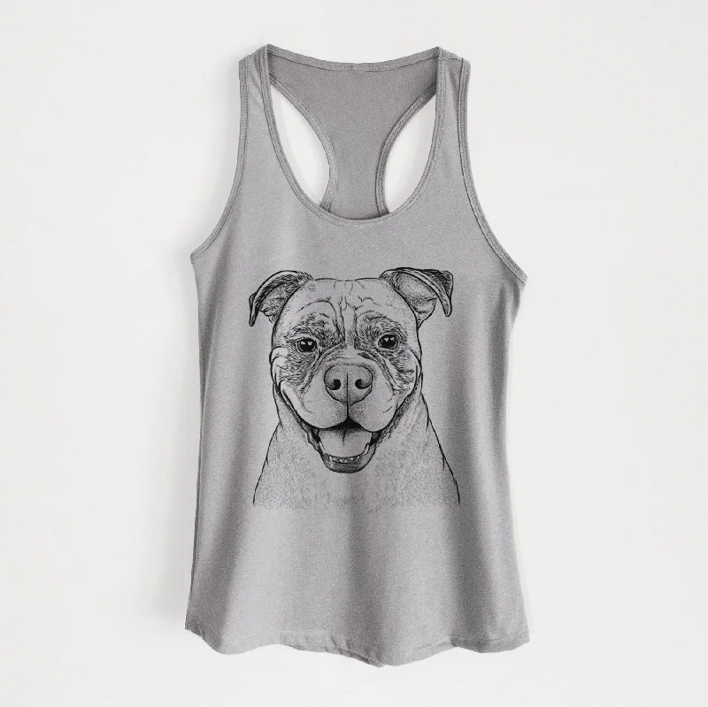 Rufus the American Bulldog - Women's Racerback Tanktop slim fit tank