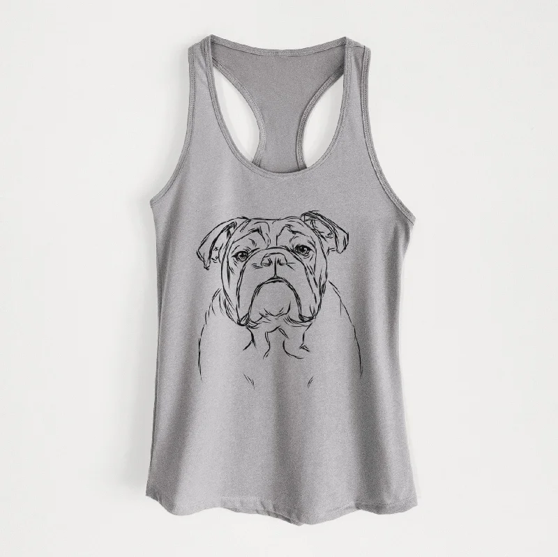 Winston the English Bulldog - Women's Racerback Tanktop cozy tank top