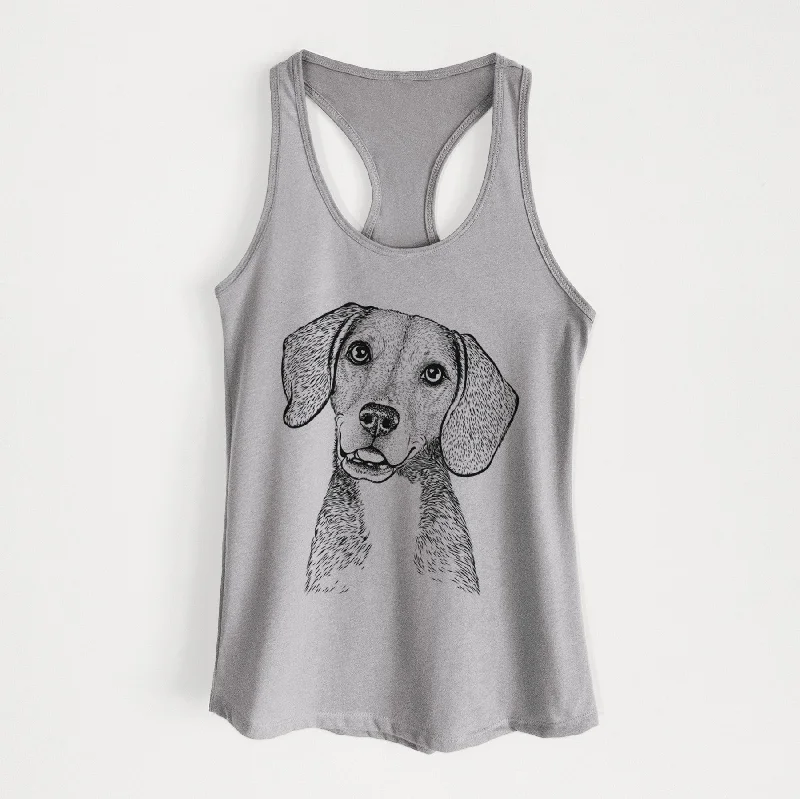 Piggy the Beagle Mix - Women's Racerback Tanktop vintage tank top