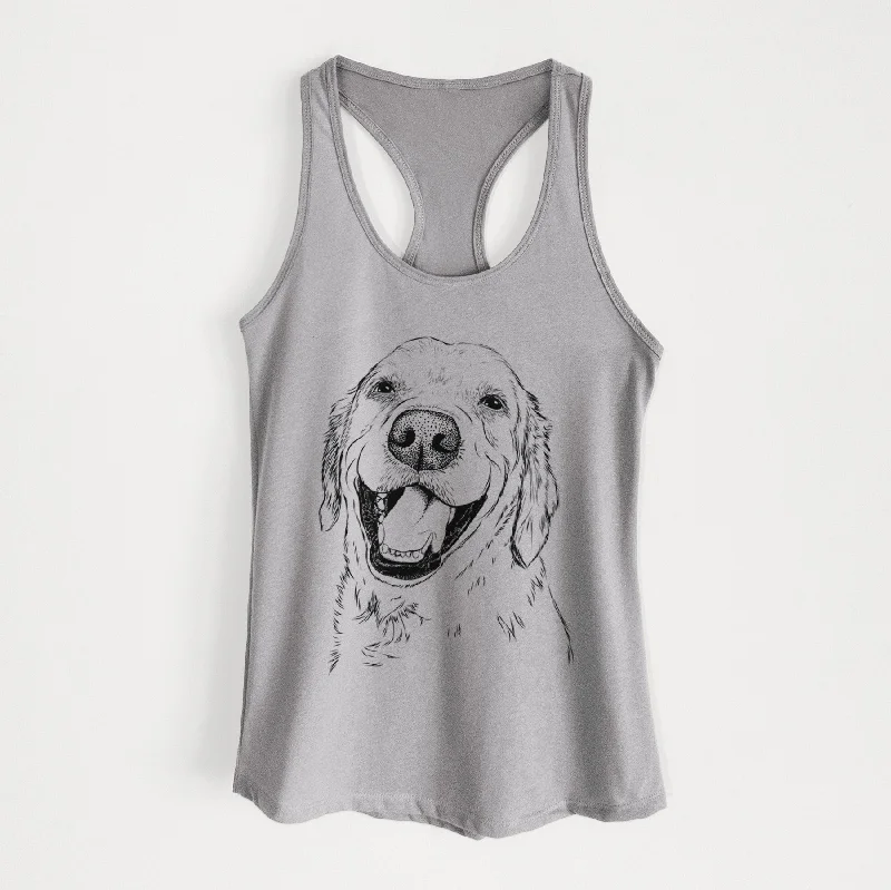 Spanky the Golden Retriever - Women's Racerback Tanktop cherry red tank