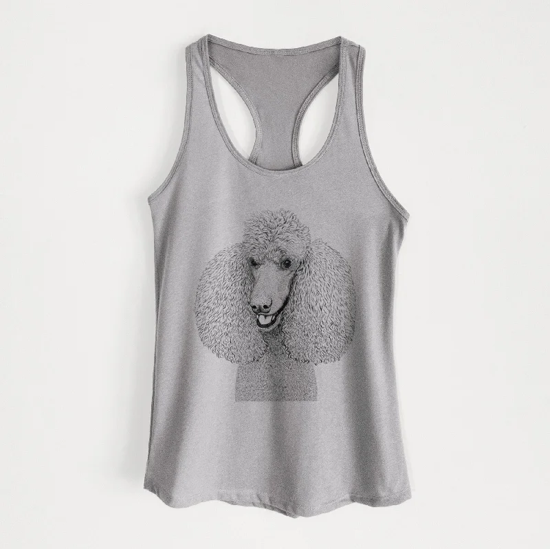 Uncle Tucker the Poodle - Women's Racerback Tanktop ivory tank top